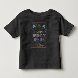 Alles Gute zum Geburtstag Jesus Weihnachten Lila R Kleinkind T-shirt