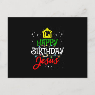 Alles Gute zum Geburtstag Jesus Weihnachten Pyjama Postkarte