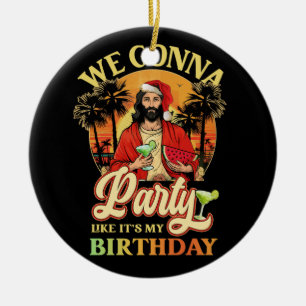 Alles Gute zum Geburtstag Jesus Weihnachten Sommer Keramik Ornament