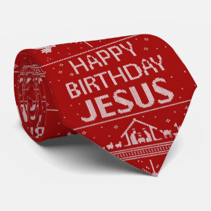 Alles Gute zum Geburtstag Jesus Weihnachten Sweate Krawatte