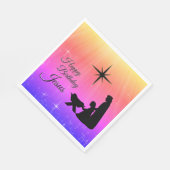 Alles Gute zum Geburtstag Jesus, Weihnachts-Krippe Serviette (Ecke)