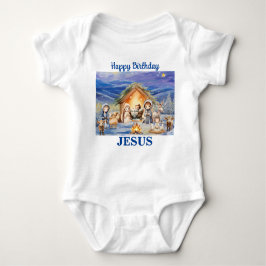 Alles Gute zum Geburtstag Jesus Weihnachtsanzug Baby Strampler