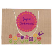 Alles Gute zum Geburtstag | Joyeux Anniversaire Große Geschenktüte (Rückseite)