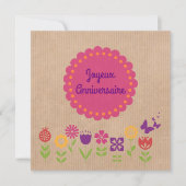 Alles Gute zum Geburtstag | Joyeux Anniversaire Karte (Vorderseite)