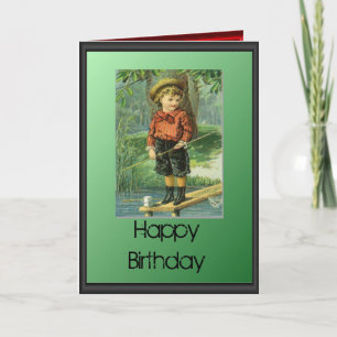 Alles Gute zum Geburtstag - Junge am Fluss Karte
