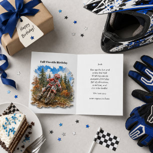 Alles Gute zum Geburtstag Jungen Dirt Bike Motocro Karte
