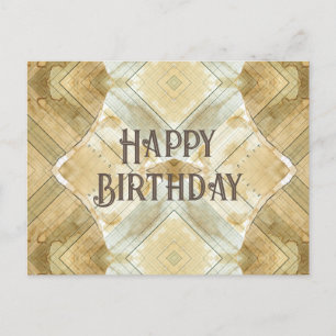 Alles Gute zum Geburtstag Kaffee beflecktes Hauptb Postkarte
