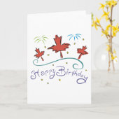 Alles Gute zum Geburtstag Kanada Karte (Gelbe Blume)