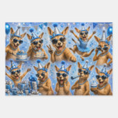 Alles Gute zum Geburtstag Känguru-Designblätter Geschenkpapier Set (Vorderseite 3)