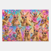 Alles Gute zum Geburtstag Känguru-Designblätter Geschenkpapier Set (Vorderseite 2)