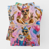 Alles Gute zum Geburtstag Känguru-Designblätter Geschenkpapier Set (Beispiel)