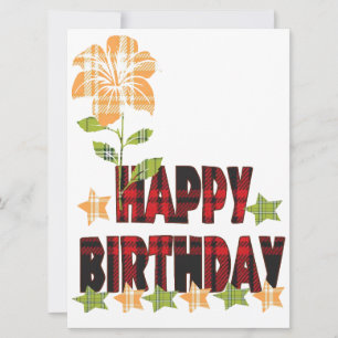 Alles Gute zum Geburtstag Kariert Feiertagskarte
