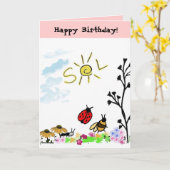 Alles Gute zum Geburtstag! Karte (Gelbe Blume)