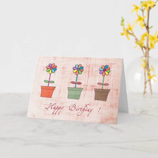 Alles Gute zum Geburtstag! Karte (Gelbe Blume)