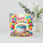 Alles Gute zum Geburtstag Karte (Stehend Vorderseite)