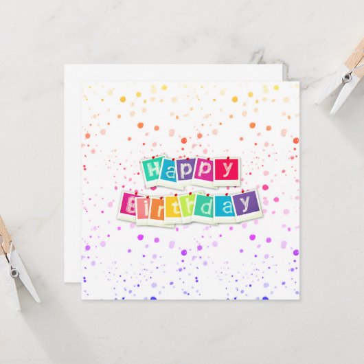 Alles Gute zum Geburtstag Karte (Vorderseite/Rückseite Beispiel)