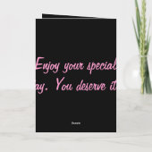 Alles Gute zum Geburtstag! Karte (Rückseite)