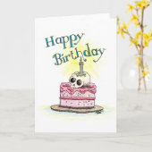 Alles Gute zum Geburtstag! Karte (Gelbe Blume)