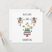 Alles Gute zum Geburtstag Karte (Vorderseite/Rückseite Beispiel)