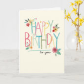 Alles Gute zum Geburtstag Karte (Gelbe Blume)