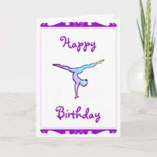 "Alles Gute zum Geburtstag" Karte des Gymnast