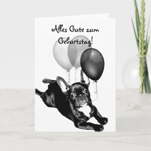 Alles Gute zum Geburtstag Karte französischer (Vorderseite)