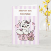 Alles Gute zum Geburtstag Karte für Mädchen (Gelbe Blume)