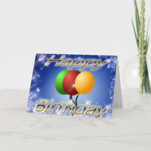 Alles Gute zum Geburtstag - Karte mit Ballonen und