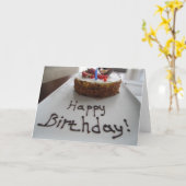 Alles Gute zum Geburtstag! Karte mit Schokoladensi (Gelbe Blume)