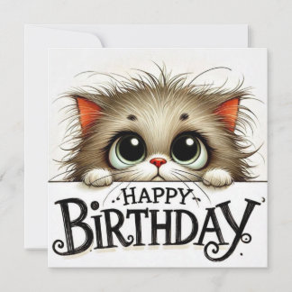 Alles Gute zum Geburtstag Katze Einladung
