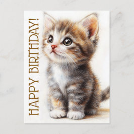 Alles Gute zum Geburtstag, Katze Lady, Kitten Love Postkarte