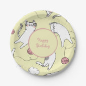 Alles Gute zum Geburtstag Katze Pappteller (Vorderseite)