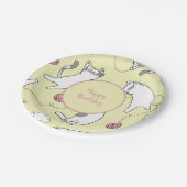 Alles Gute zum Geburtstag Katze Pappteller (Schrägansicht)