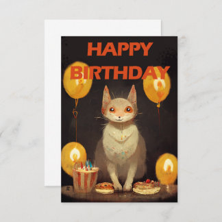Alles Gute zum Geburtstag! - KatzenParty RSVP Karte