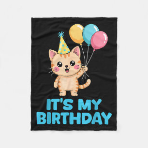 Alles Gute zum Geburtstag Kawaii Katze Fleecedecke