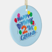 Alles Gute zum Geburtstag Keramik Ornament (Rechts)