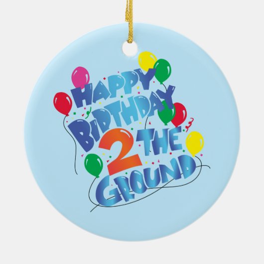 Alles Gute zum Geburtstag Keramik Ornament (Hinten)