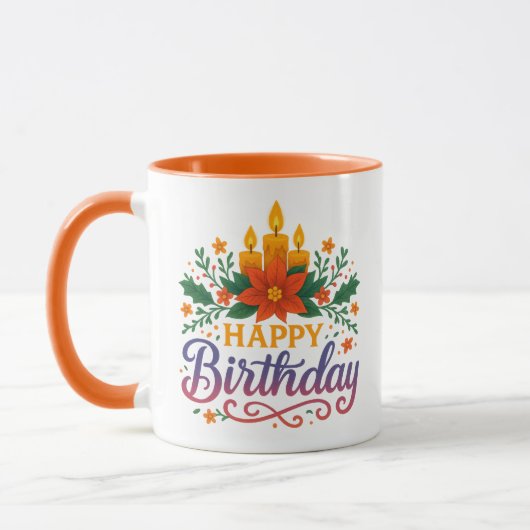 Alles Gute zum Geburtstag Kerzen-Kombitasse Tasse (Links)