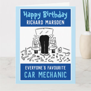Alles Gute zum Geburtstag Kfz-Mechaniker Karte
