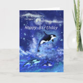 Alles Gute zum Geburtstag - Killerwale auf Vollmon Karte (Vorderseite)