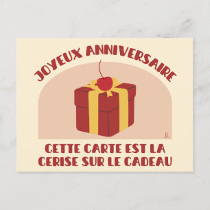 Alles Gute zum Geburtstag, Kirschkarte auf dem Ges Postkarte