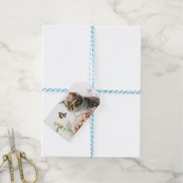 Alles Gute zum Geburtstag Kitten in Garden Geschenkanhänger