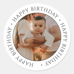 Alles Gute zum Geburtstag   Klassisch Einfache Ben Runder Aufkleber