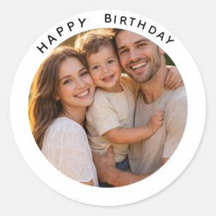Alles Gute zum Geburtstag Klassisch einfache ben Runder Aufkleber