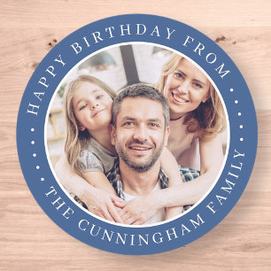 Alles Gute zum Geburtstag Klassisches Einfaches Fa Runder Aufkleber