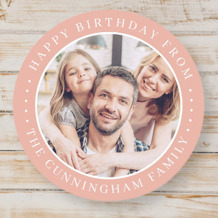 Alles Gute zum Geburtstag Klassisches Einfaches Fa Runder Aufkleber