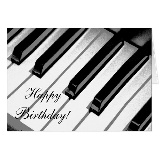 Alles Gute zum Geburtstag! KlavierMusikKarte Grußkarte Zazzle