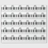 Alles Gute zum Geburtstag, Klavierschlüssel, Geschenkpapier (Flach)