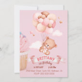 "Alles Gute zum Geburtstag, Kleiner!" Teddy, Ballo Einladung (Vorderseite)