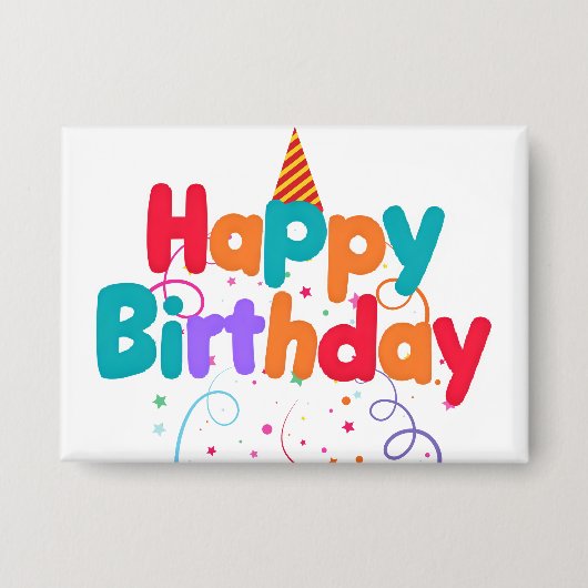 Alles Gute zum Geburtstag Konfetti Button (Vorderseite)